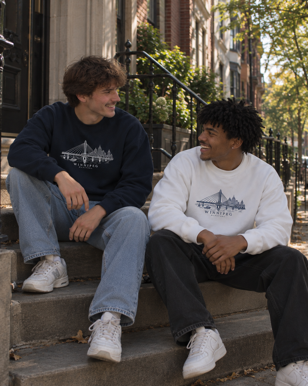 The Winnipeg Cityscape Crewneck- White
