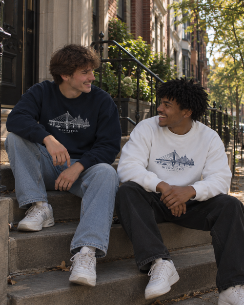 The Winnipeg Cityscape Crewneck- White